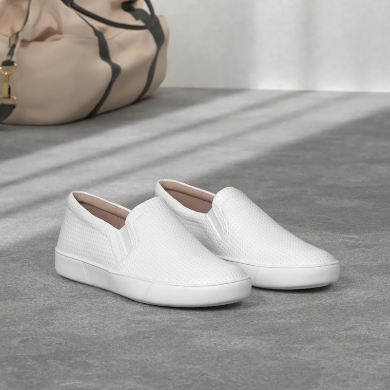 Naturalizer Womens MARIANNE Sneaker White Perforated Leather 7.5 W - Image 2